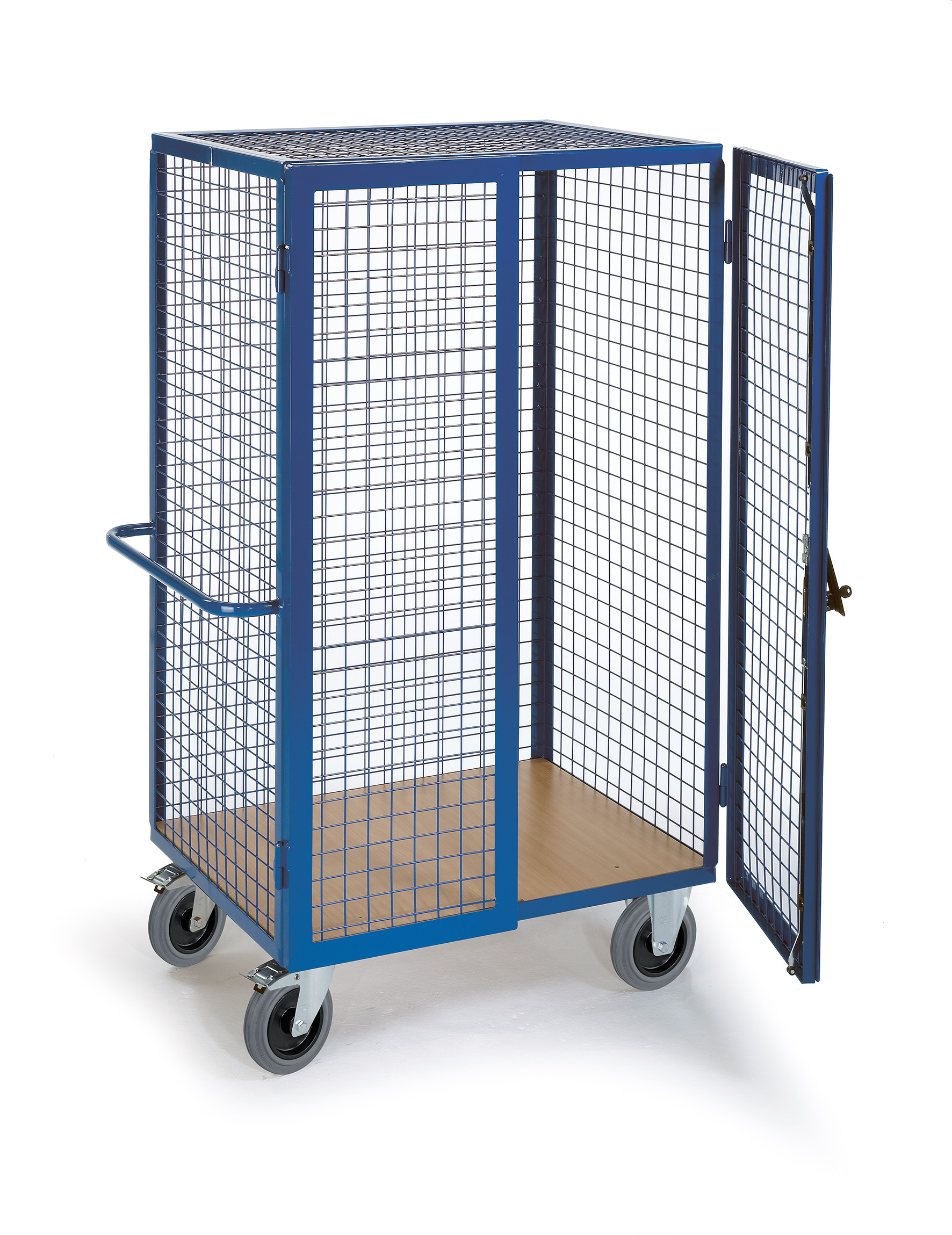 Chariot à grille avec serrure cylindrique